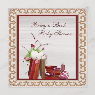 Invitación Las ovejas lindas traen un libro Baby Shower