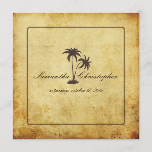 Invitación Las palmas viejas de PixDezines, estilo bahama