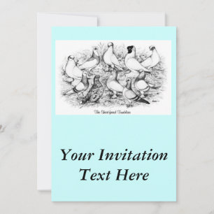 Invitación Las palomas de Tumbler de cara corta