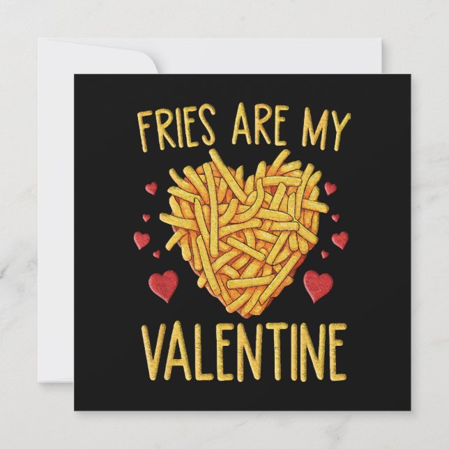Invitación Las Papas Fritas Son Mi San Valentín (Reverso)
