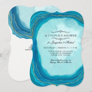 Invitación Las parejas lucen la moderna tipografía geodésica 