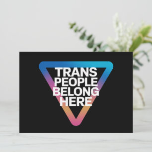 Invitación Las personas trans pertenecen Orgullo Derechos gay