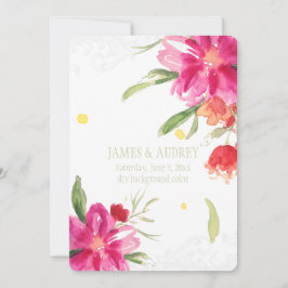 Invitación Las pixDezines pueden flor/acuarela