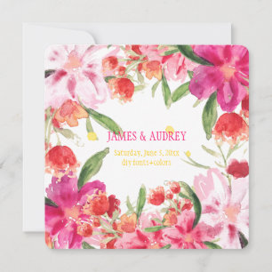 Invitación Las pixDezines pueden flor/acuarela
