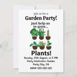 Invitación Las Plantas Simplemente Nos Ayudan A Crecer Planta
