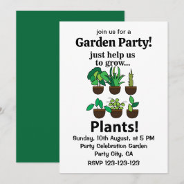 Invitación Las Plantas Simplemente Nos Ayudan A Crecer Planta