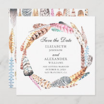 Las plumas de moda eran coraje. La boda de Boho sa