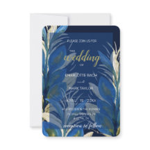 Las plumas de pavo real azul dejan acuarela