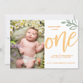 Invitación Las primeras hojas de pintura Cute Doodle de cumpl