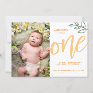 Invitación Las primeras hojas de pintura Cute Doodle de cumpl