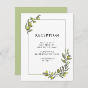Invitación Las ramas de oliva enmarcan la recepción de la bod