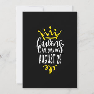 Invitación Las Reinas Nacen El Regalo De Cumpleaños Del 29 De