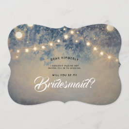 Invitación Las Rústicas Luces De Cadenas Serán Mi Novia