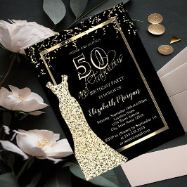 Invitación Las Secuencias de Oro se visten el cumpleaños 50
