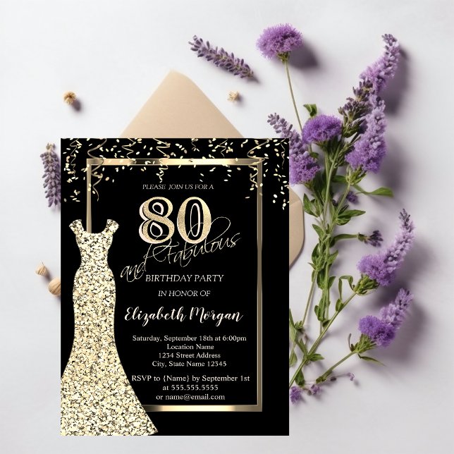 Invitación Las Secuencias de Oro se visten el cumpleaños 80 (Subido por el creador)
