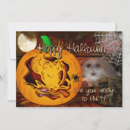 Invitación Las sirenas embrujaron la calabaza de Halloween