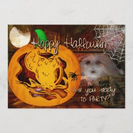 Invitación Las sirenas embrujaron la calabaza de Halloween