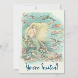 Invitación Las sirenas ventilares bajo el Fiesta del mar