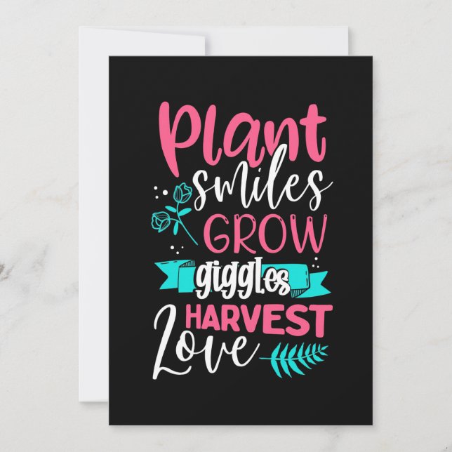 Invitación Las sonrisas de la planta aumentan el amor de las  (Anverso)