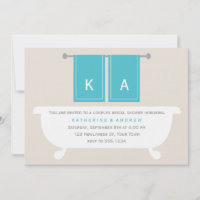 Las toallas y toallas de la novia {verde azulado}