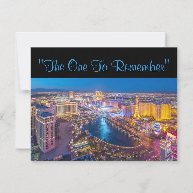 Invitación Las Vegas 40° cumpleaños (Anverso)