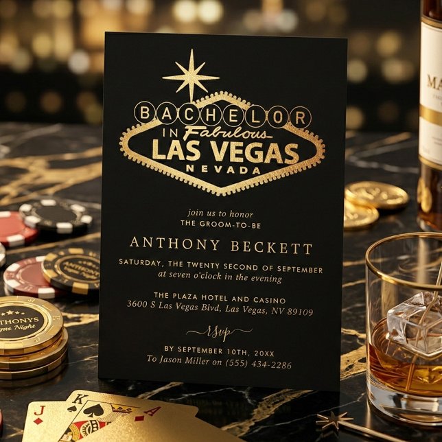 Invitación Las Vegas Casino Bachelor Party (Subido por el creador)