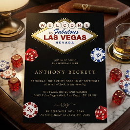 Invitación Las Vegas Casino Night Bachelor Party