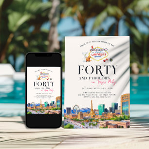 Invitación Las Vegas elegantes   40.ª foto de cumpleaños