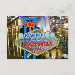 Invitación Las Vegas invitó a las huéspedes RSVP