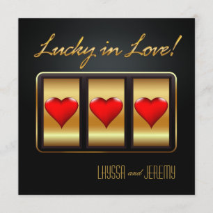 Invitación Las Vegas Lucky en la recepción del amor