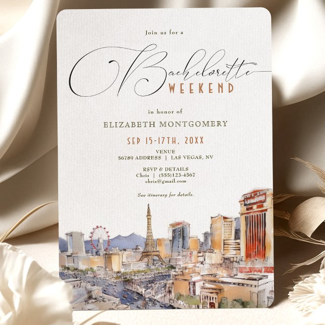 Invitación LAS VEGAS Viaje Bachelorette Itinerario (Subido por el creador)