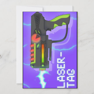 Invitación Lasertag Karte