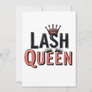 Invitación Lash Queen Funny Ojos Lámparas maquillaje