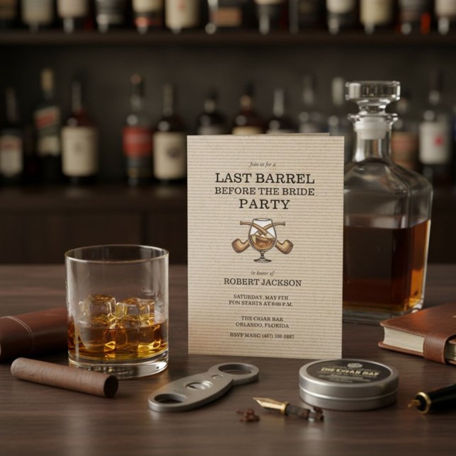 Invitación Last Barrel Before the Bride Bachelor Party (Last Barrel Before the Bride Bachelor Party Invitation)