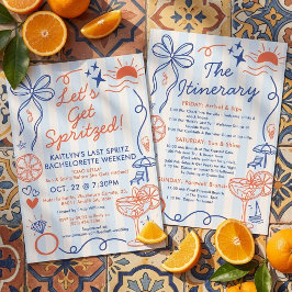 Invitación Last Spritz Amalfi Coast Bachelorette Itinerary