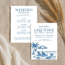 Invitación Last toast on the coast Beach Bachelorette Party