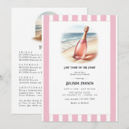 Invitación Last Toast on the Coast Beach Bachelorette Weekend