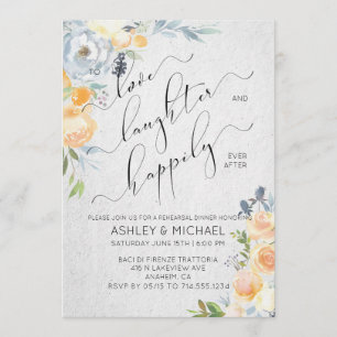 Invitación LASTILLO Y ROSA   Feliz Nunca Después Del Ensayo