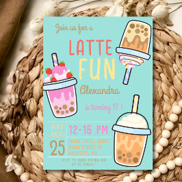 Invitación Latte divertido café bebé cumpleaños