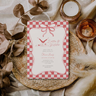 Invitación Lattes artesanales y lluvia de boda de pilates