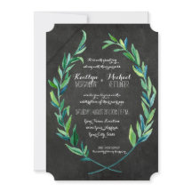 Laurel Wreath Olive Leaf Branch Chalkboard Moderno