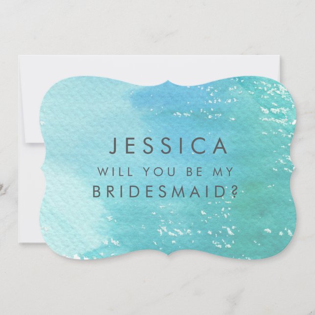 Invitación Lavado de acuarela, ¿Serás Mi Novia? (Anverso)