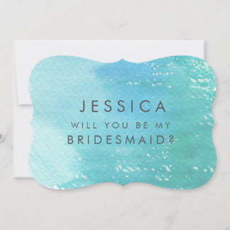 Invitación Lavado de acuarela, ¿Serás Mi Novia?