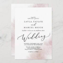Invitación Lavado de color de agua | BODA RUBOR