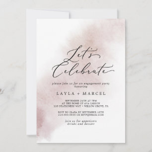 Invitación Lavado de color de agua Rubor Celebremos