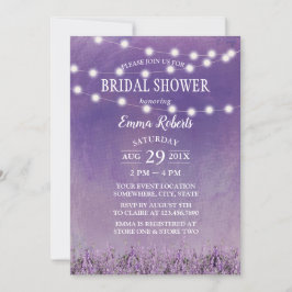 Invitación Lavanda acuática Ducha de novia floral
