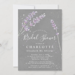 Invitación Lavanda acuática elegante ducha de novia invitati