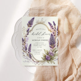 Invitación Lavanda acuática Floral Regal Bridal Shower