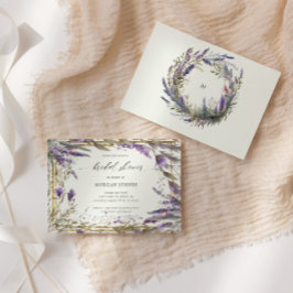 Invitación Lavanda acuática Floral Regal Bridal Shower