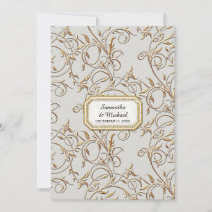 Invitación Lavanda de amarre negro de la vieja Regencia de Ho